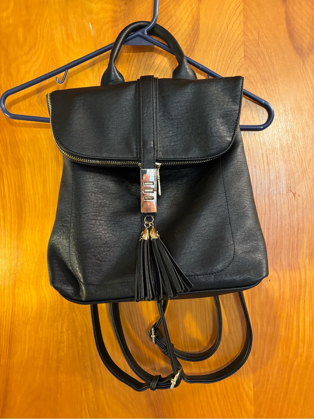 Mystique Boutique Black Tassel Backpack